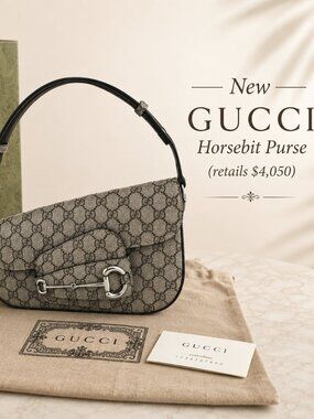 $4,500 New Authentic GUCCI Horsebit Shoulder Bag 1955 Purse LIMITED EDITION